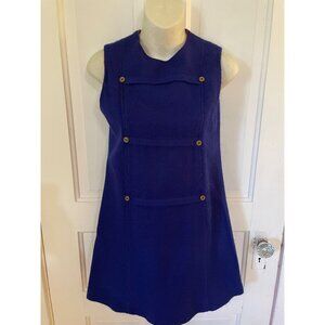 Vintage 1960s Russ Wool Blend Sleeveless Tunic Dress Small